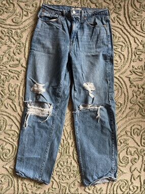 Madewell Light Blue Distressed Boyfriend Jeans